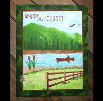 Mountain View Enjoy the Journey card- Kitchen Sink Stamps