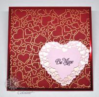 Background Hearts SVG with Foil Quill card