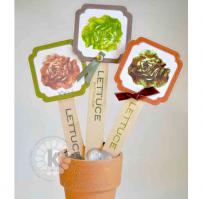 Lettuce Garden Markers - Kitchen Sink Stamps