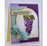 Purple Lilacs Sympathy Card - Kitchen Sink Stamps