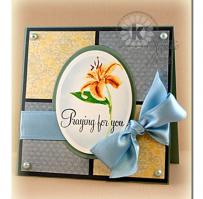 Tiger Lily Praying for You Card - Kitchen Sink Stamps