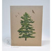 Red Pine Tree Note Card from Kitchen Sink Stamps