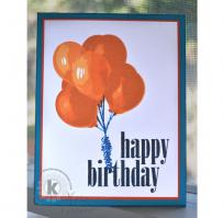 Bunch of Balloons Happy Birthday Card - Kitchen Sink Stamps