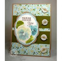 Blue Pansy Thank You Card - Kitchen Sink Stamps