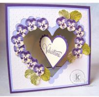 Spinning Violet Valentine's Day Card - Kitchen Sink Stamps