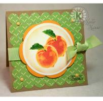 Peaches Thank You Card - Kitchen Sink Stamps
