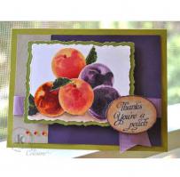 Peaches and Plums Thank You Card  - Kitchen Sink Stamps
