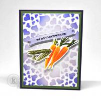 We Go Together Like Peas and Carrots Card - Kitchen Sink Stamps