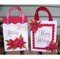 Poinsettia Gift Card Bags - Kitchen Sink Stamps