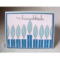 Happy Hanukkah Candles Card - Kitchen Sink Stamps