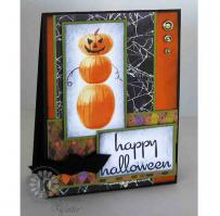 Pumpkin Man Halloween Card - Kitchen Sink Stamps
