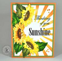 Sunshine Sunflowers card - Kitchen Sink Stamps STAMPtember