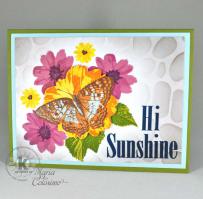 Hi Sunshine Sunflowers card - Kitchen Sink Stamps STAMPtember