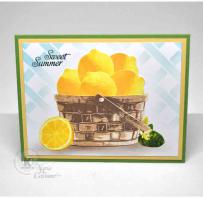 Lemon Basket Sweet Summer Card - Kitchen Sink Stamps