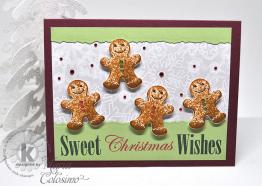  Gingerbread Men Sweet Christmas Wishes card from Kitchen Sink Stamps