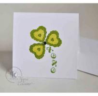 Clover with xoxo St. Patrick's Day Card - Kitchen Sink Stamps