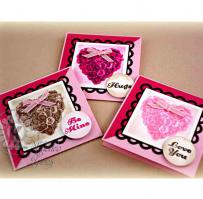 Strawberry, Cherry, and Chocolate Sweetheart Roses Valentine Notes - Kitchen Sink Stamps