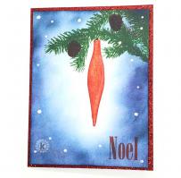 Christmas Ornament Noel Card from Kitchen Sink Stamps