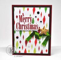 Pattern Christmas Ornament Merry Christmas Card from Kitchen Sink Stamps