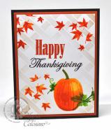 Thanksgiving Pumpkin and Lattice card from Kitchen Sink Stamps