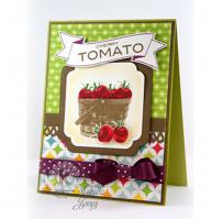Basket of Cherry Tomatoes Note Card - Kitchen Sink Stamps