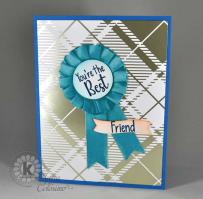 Blue Ribbon Best Friend Card - Kitchen Sink Stamps