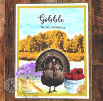 Gobble Til You Wobble Card - Kitchen Sink Stamps
