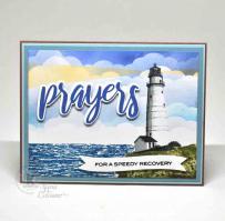 Prayers Speedy Recovery Lighthouse Card - Kitchen Sink Stamps