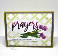 Prayers for Brighter Day Tulips Card - Kitchen Sink Stamps