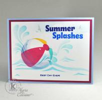 Summer Splashes Beach Ball card with Foil Quill