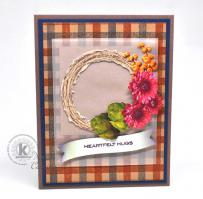 Heartfelt Hug Wreath Card - Kitchen Sink Stamps