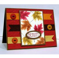 Beautiful Autumn Leaves Card - Kitchen Sink Stamps