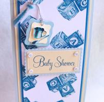Baby Blocks Baby Shower Card - Kitchen Sink Stamps