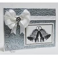 Silver Wedding Bells Card - Kitchen Sink Stamps