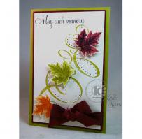 Falling Autumn Leaves Sympathy Card - Kitchen Sink Stamps