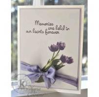 Purple Tulip Sympathy Card - Kitchen Sink Stamps