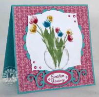 Easter Tulips Card - Kitchen Sink Stamps