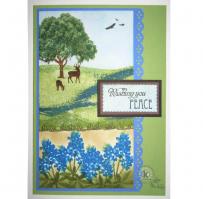 Peaceful Scene with Bluebonnets Sympathy Card - Kitchen Sink Stamps