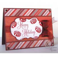 Christmas Peppermints Happy Holidays Card - Kitchen Sink Stamps