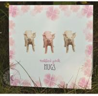 Baby Pigs Tickled Pick Note Card - Kitchen Sink Stamps