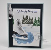 Gliding by Ice skating card from Kitchen Sink Stamps
