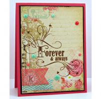Forever and Always Anniversary or Valentine Card - Kitchen Sink Stamps
