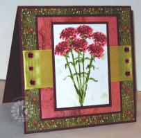 Carnations Bouquet Card - Kitchen Sink Stamps