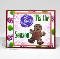 Gingerbread with candy card- Kitchen Sink Stamps