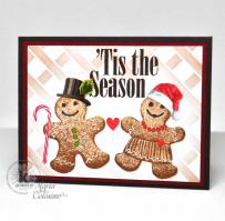 Mr and Mrs Gingerbread Man Holiday card- Kitchen Sink Stamps
