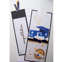 Blue and Gold Graduation Congratulations Card - Kitchen Sink Stamps