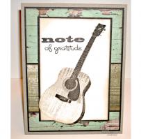 Guitar Nite of Gratitude Thank You Card - Kitchen Sink Stamps