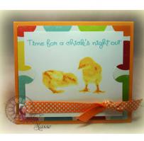Time for a Chick's Night Out Invitation Card - Kitchen Sink Stamps