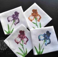 Various Colors Iris Cocktail Napkins - Kitchen Sink Stamps