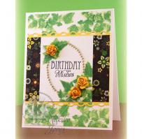 Green Ivy Birthday Card - Kitchen Sink Stamps